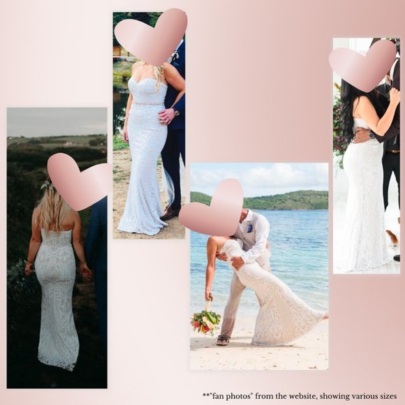 BNWT Lulus Sequin Sweetheart Mermaid Wedding Dress - Picture 4 of 4